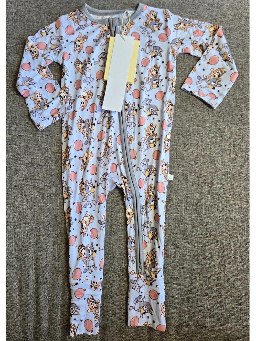 2t bamboo bluey zippy romper